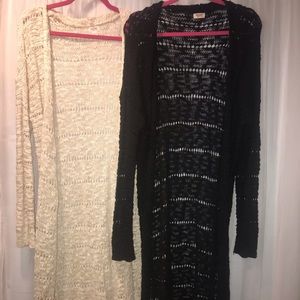 (2) Duster Length Cardigans
